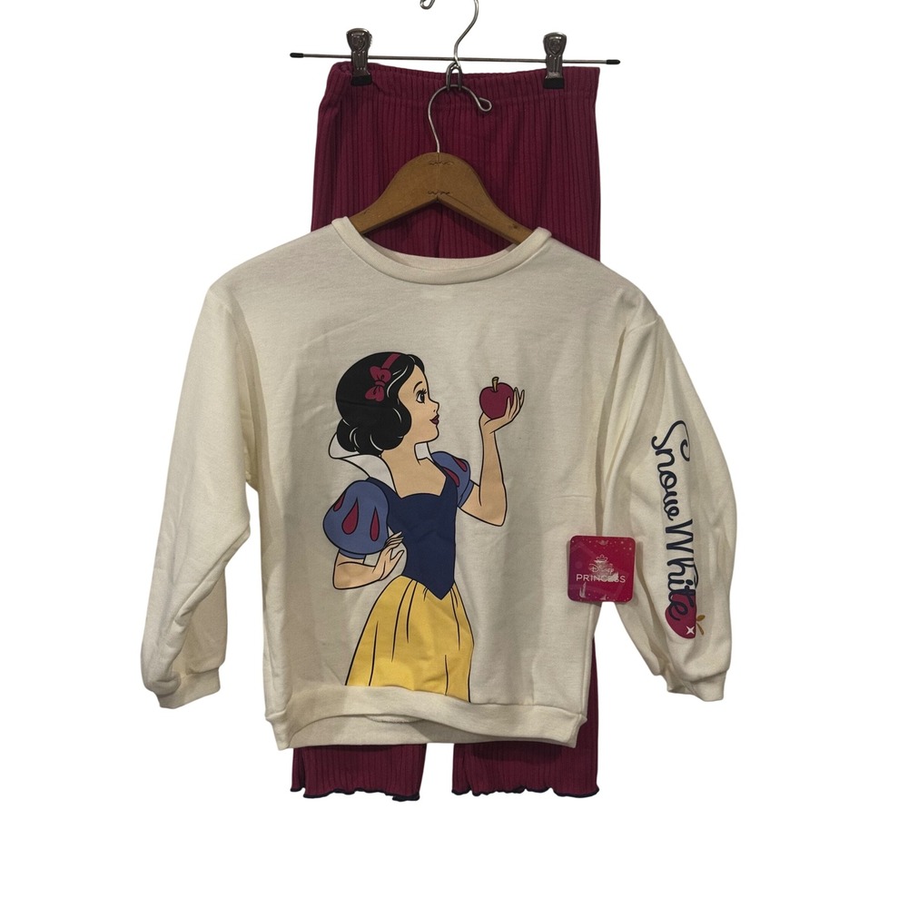 Disney Princess Snow White Sweatshirt and Ribbed Leggings Set Girls 6X New